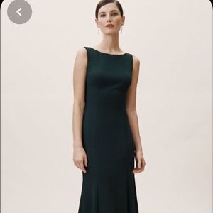 BHLDN misty dress dark emerald size 2